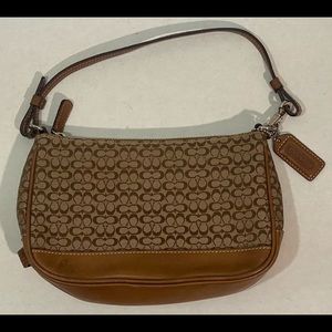 COACH SMALL JACQUARD HANDBAG BROWN  K2J-6622